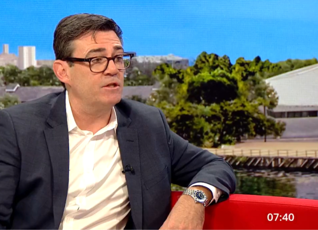 The mayor of Greater Manchester Andy Burnham