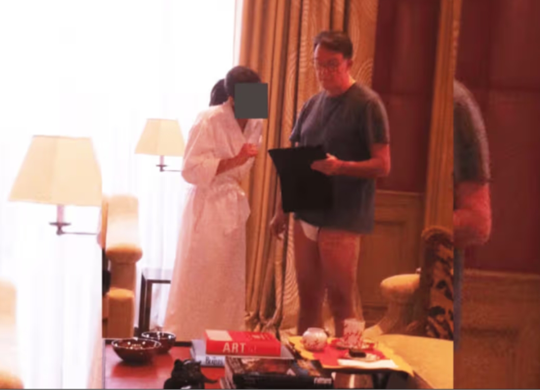 Lord Mandelson said he did not know the identity of the person in the photo