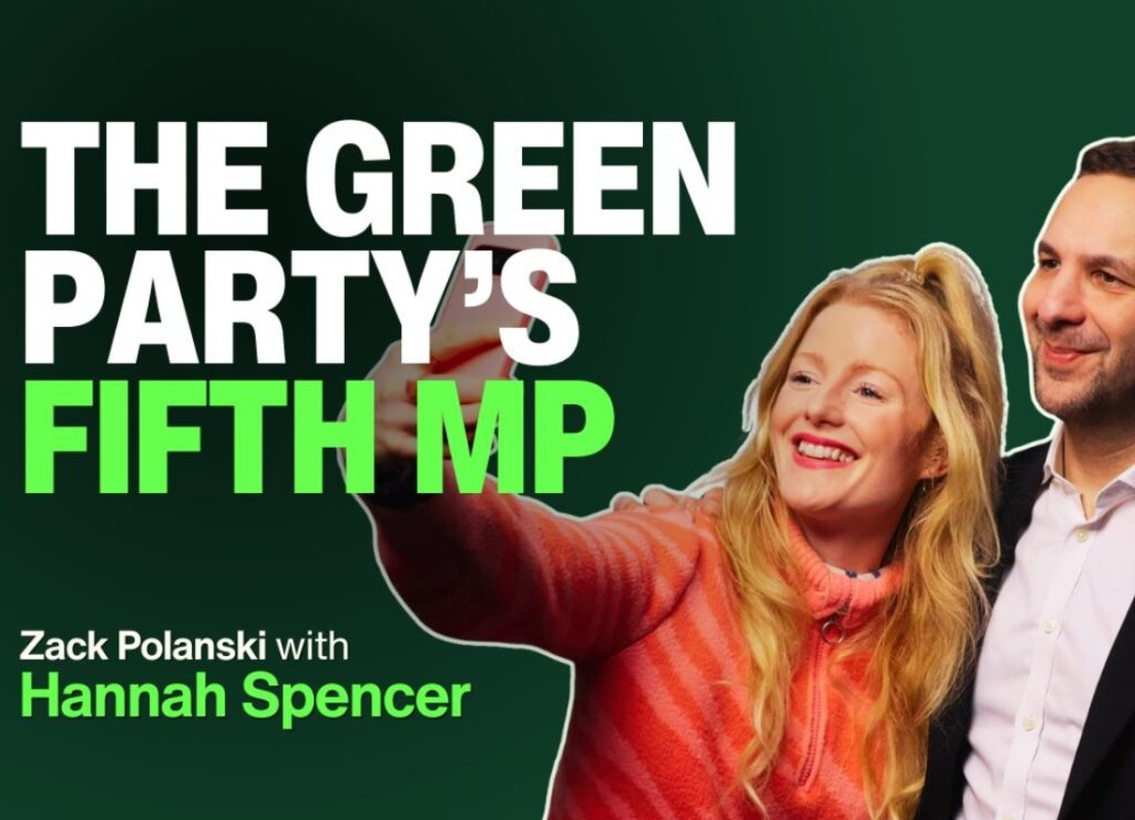 Hannah Spencer and Zack Polanski