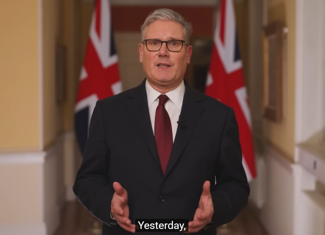 Keir Starmer gives update on the situation in the Middle East.