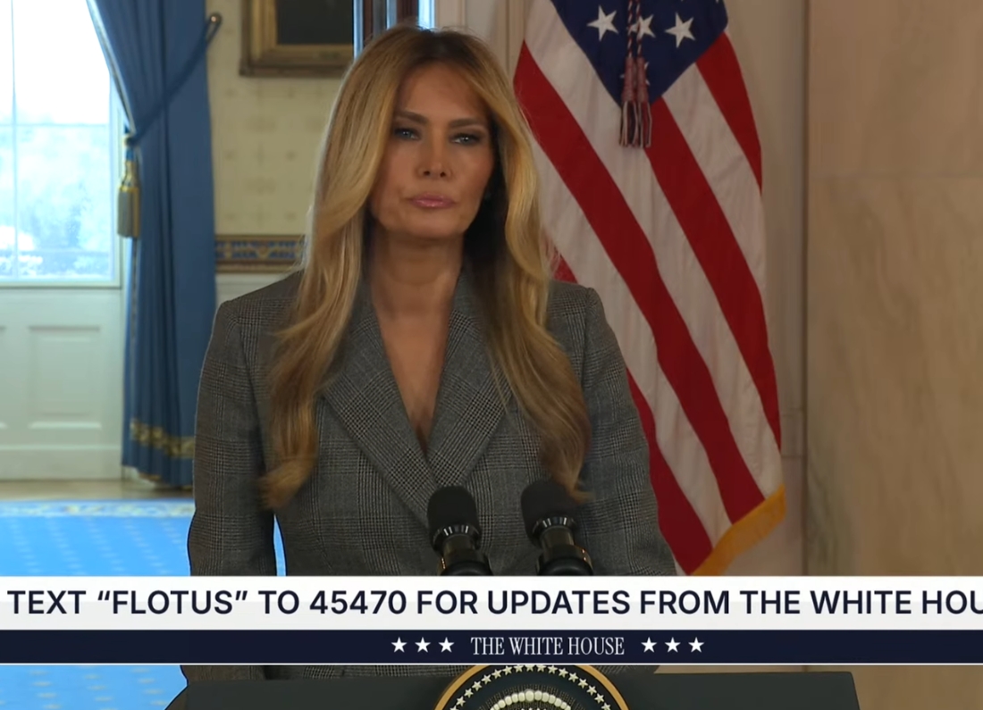 A Statement by First Lady Melania Trump [YouTube]
