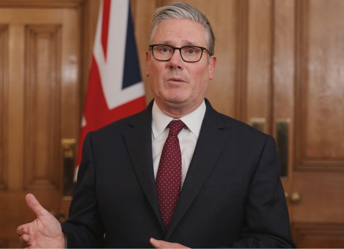 Keir Starmer delivers a statement following an emergency COBR meeting after the Golders Green terror attack.