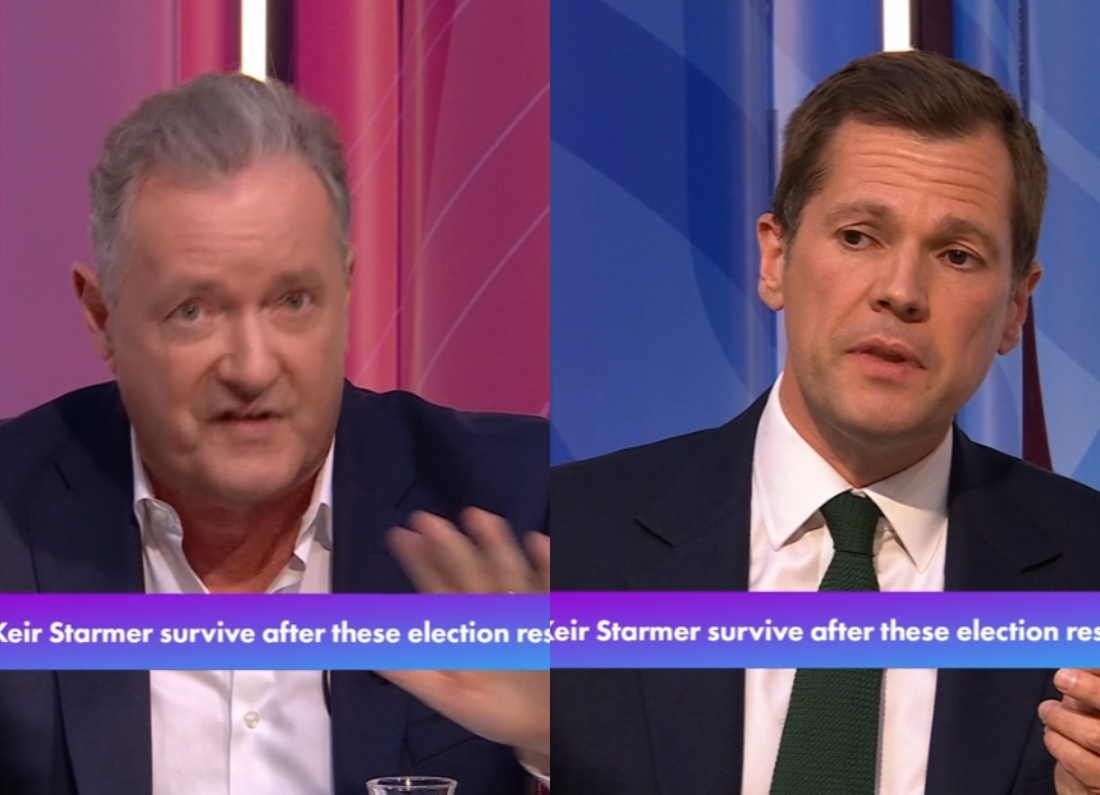 Piers Morgan and Reform UK MP Robert Jenrick appear on BBC Question Time during a debate about Keir Starmer’s future after election results.