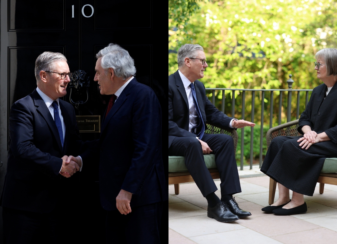 Keir Starmer meets Gordon Brown and Harriet Harman after announcing new advisory roles.