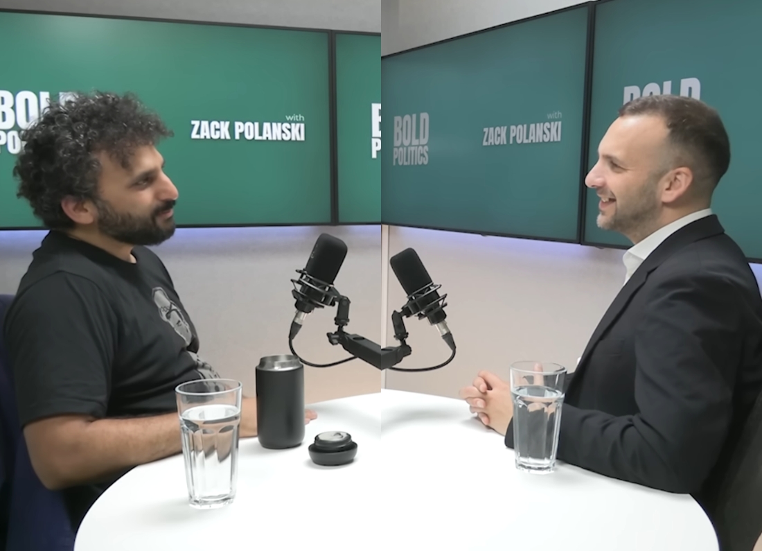 Nish Kumar speaking to Green Party leader Zack Polanski on the Bold Politics podcast.