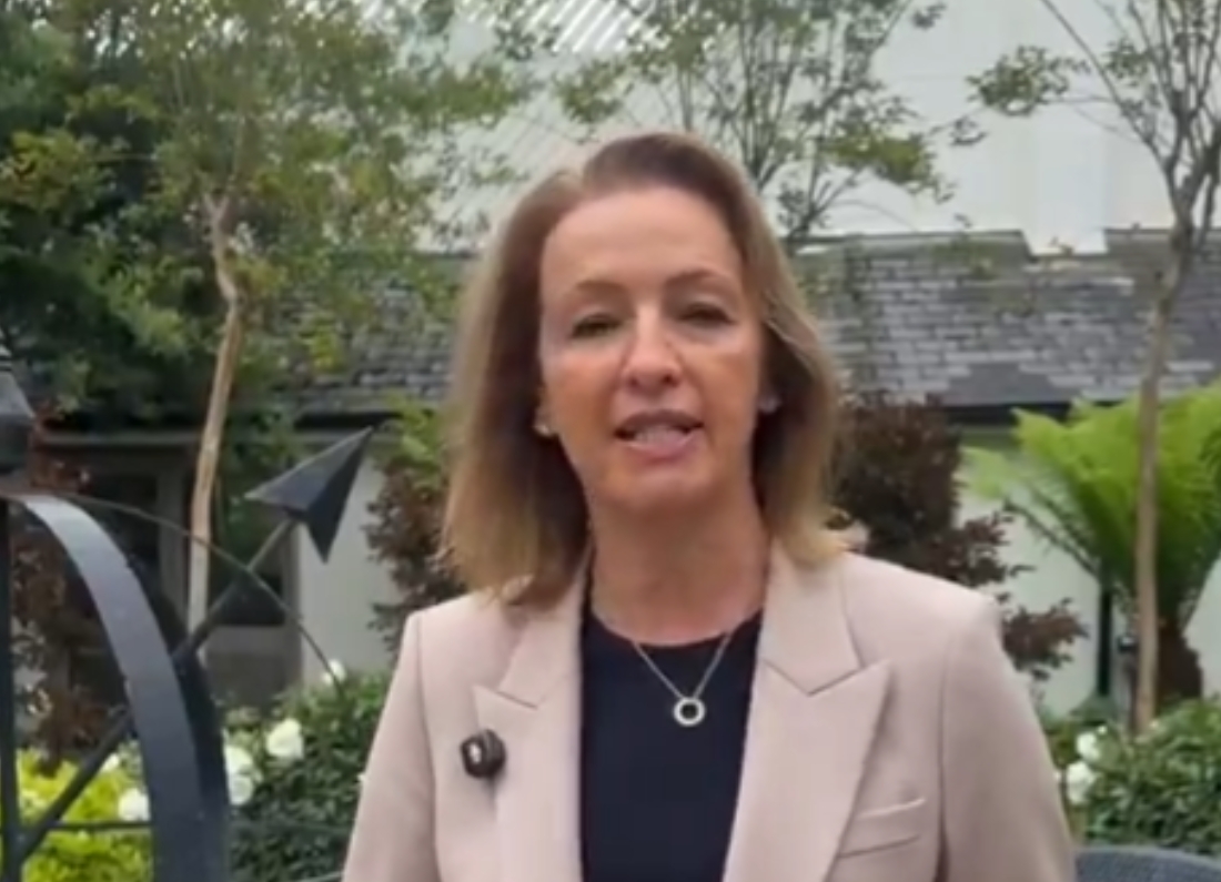 Reform UK MP Sarah Pochin speaking in a video message posted on social media.