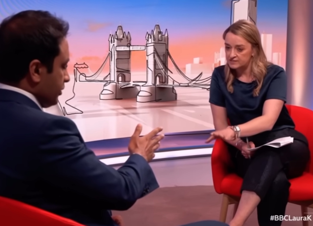 Reform UK chairman Zia Yusuf speaks with BBC presenter Laura Kuenssberg during an interview on Sunday Morning, discussing the party's response to the murder of Henry Nowak.
