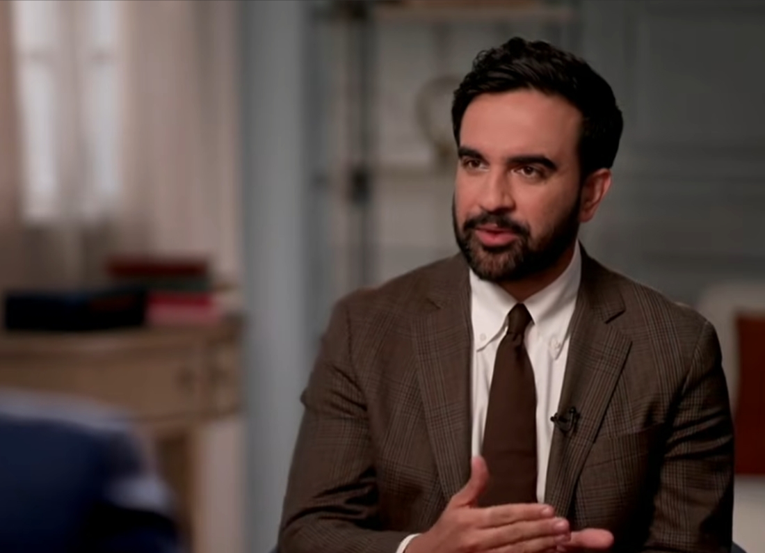Zohran Mamdani speaking during an interview with ABC News’ Jonathan Karl on This Week.