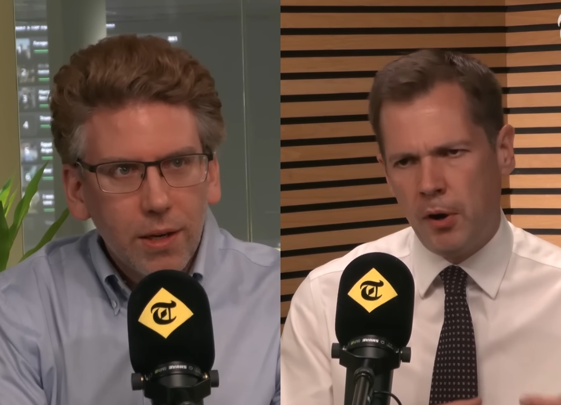 Robert Jenrick appears on Telegraph Radio during an interview about Nigel Farage and the Clacton by-election.