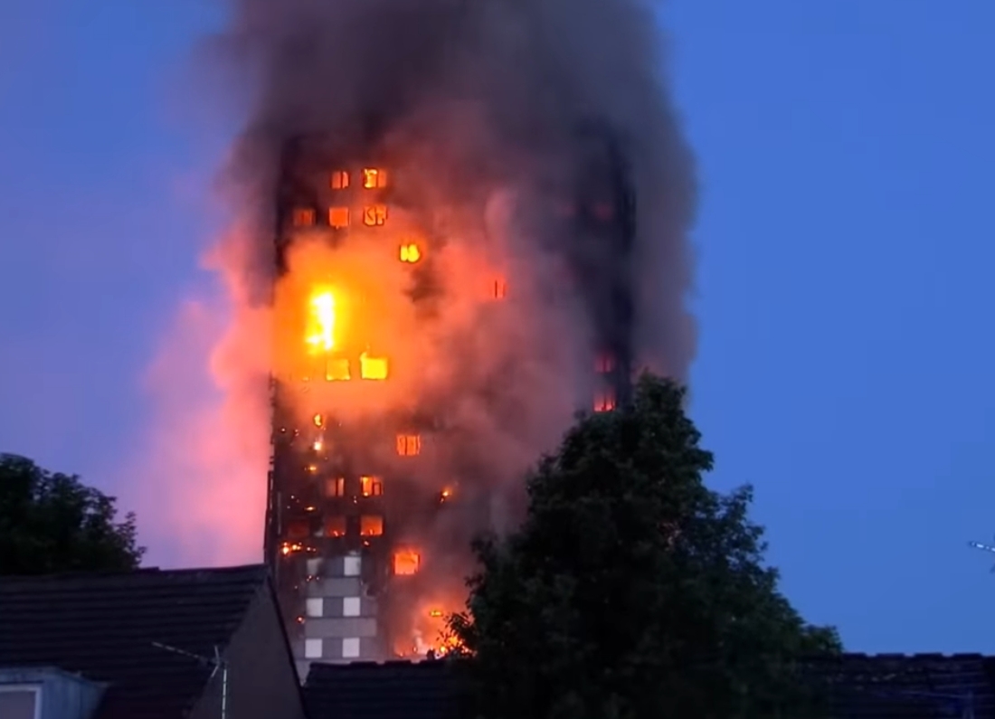 Grenfell Tower in west London, where 72 people died in a fire in June 2017.