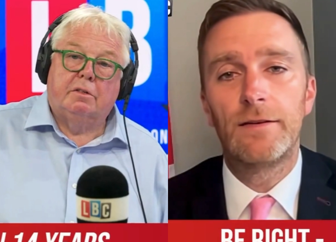 LBC presenter Nick Ferrari questions Conservative MP Matt Vickers about Britain’s prison capacity crisis