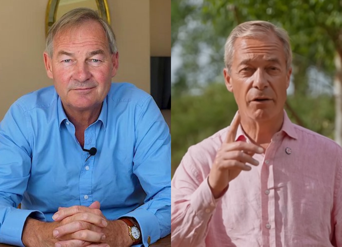 Rupert Lowe and Nigel Farage pictured side by side following Lowe’s offer to work with Reform UK.