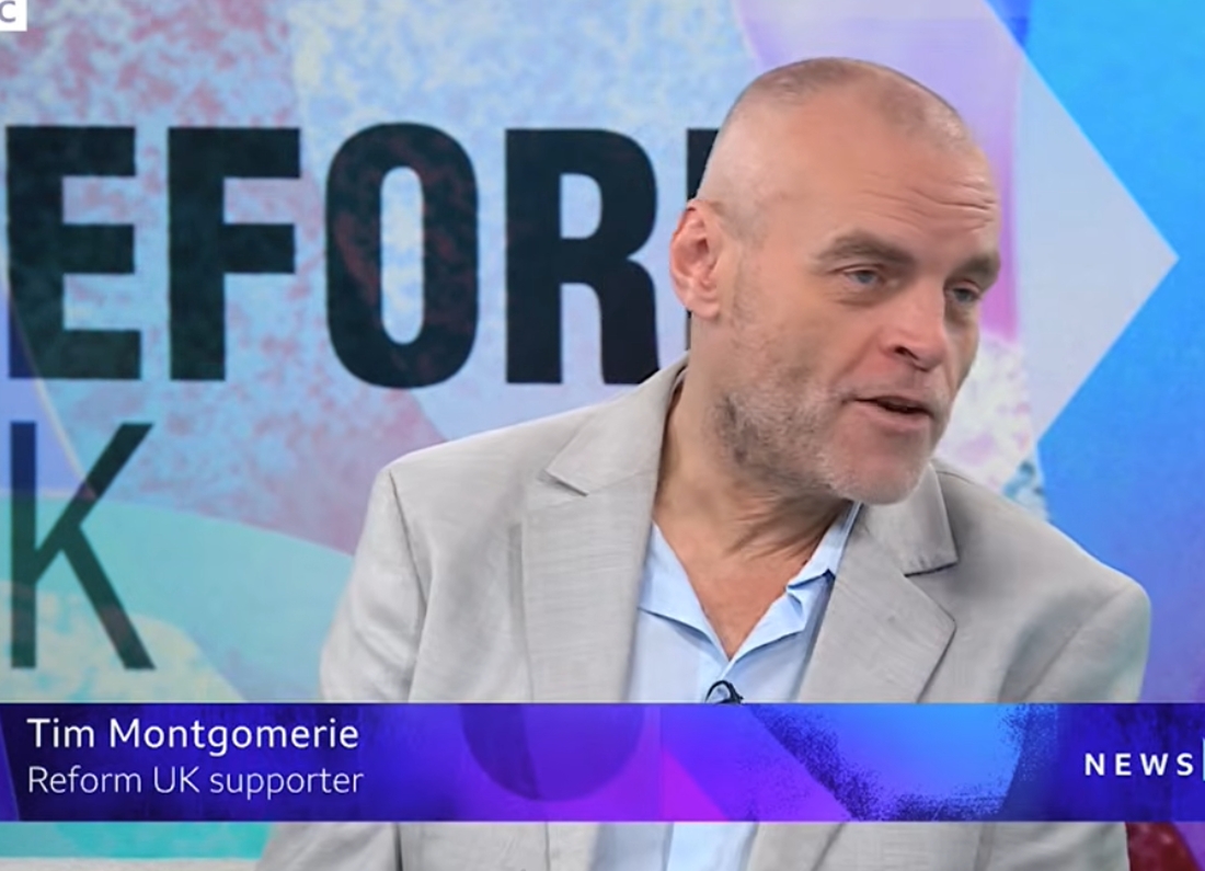 Tim Montgomerie, who says he will challenge his suspension from Reform UK.