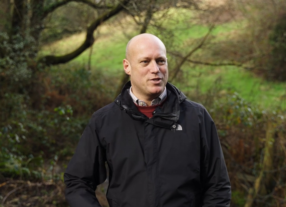 Dan Thomas speaking after being appointed leader of Reform UK in Wales