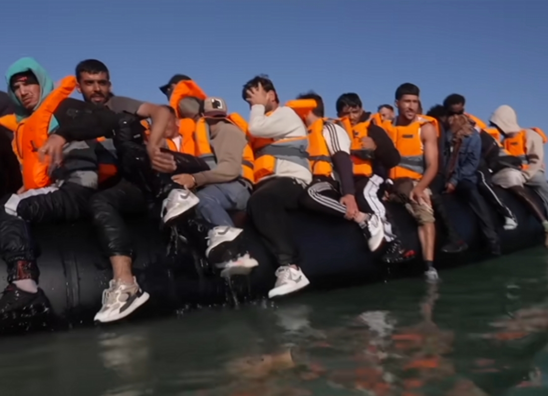 People arriving in the UK after crossing the English Channel in a small boat as new figures show crossings have fallen in 2026.