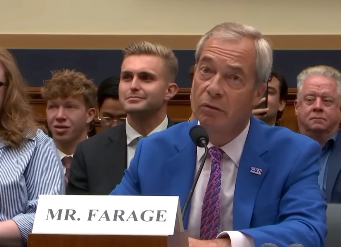 Nigel Farage appearing before the US House Judiciary Committee as Democratic congressman Jamie Raskin challenges his record on free speech.