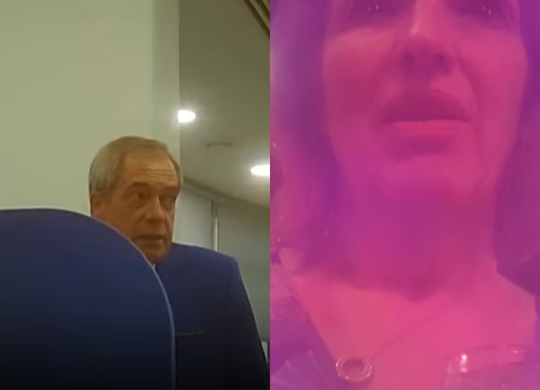 Nigel Farage at Reform UK headquarters, where an undercover ITV investigation secretly recorded senior officials discussing racism and candidate vetting.